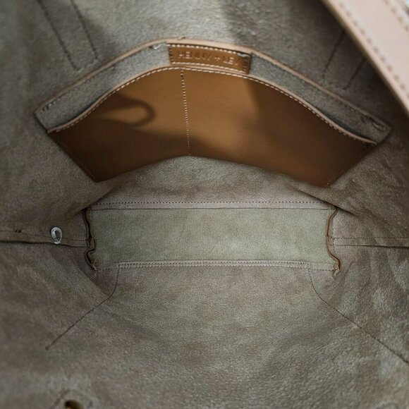 Henny + Lev DANIELLE New Vegan Leather Everyday 2-in-1 Tan Tote Shoulder Bag - Picture 6 of 12